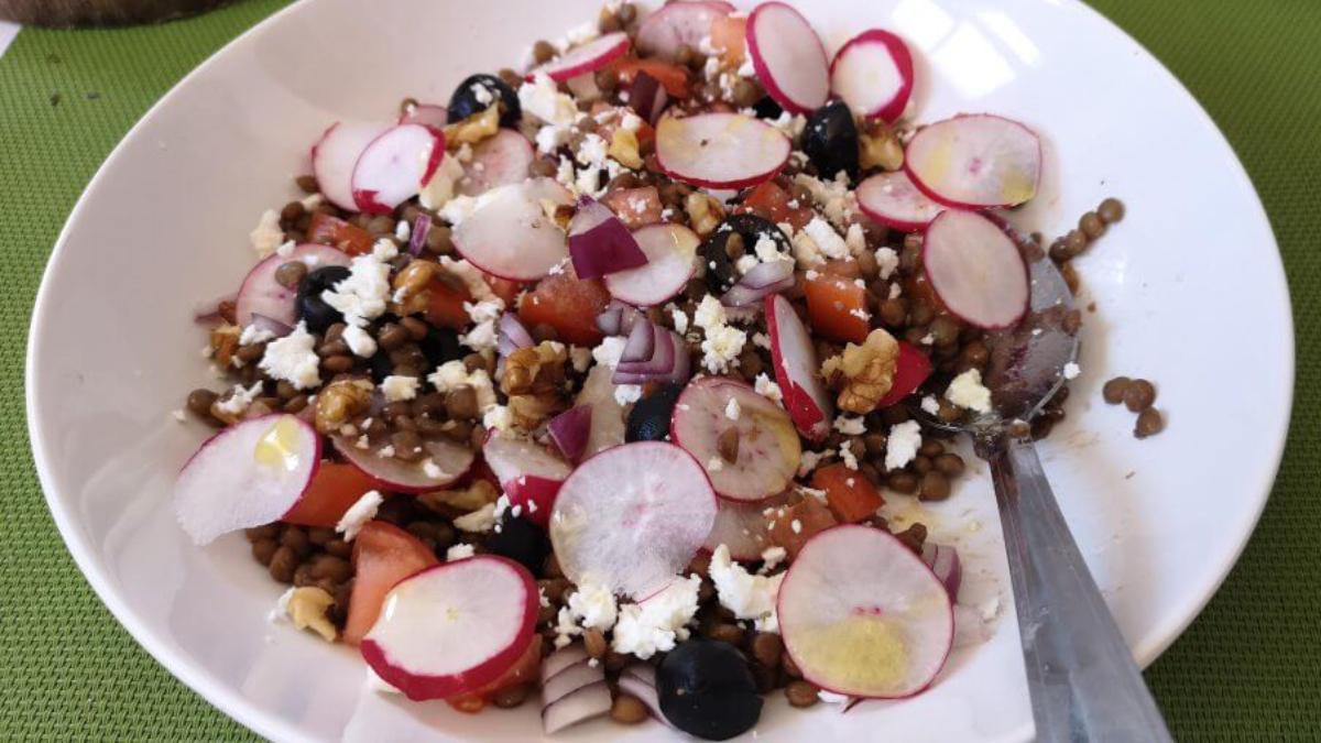 crema fría de alubias blancas