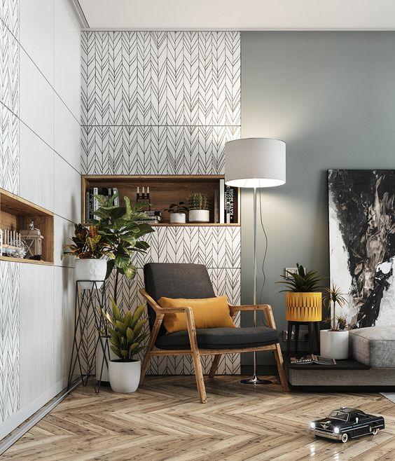 paredes con papel pintado