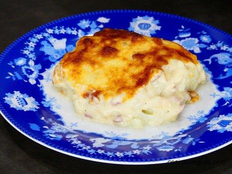 coliflor gratinada con bechamel