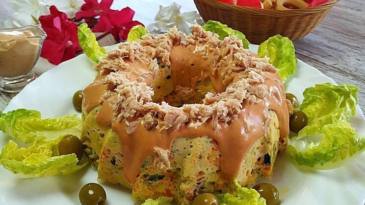 Tortilla de patatas en corona