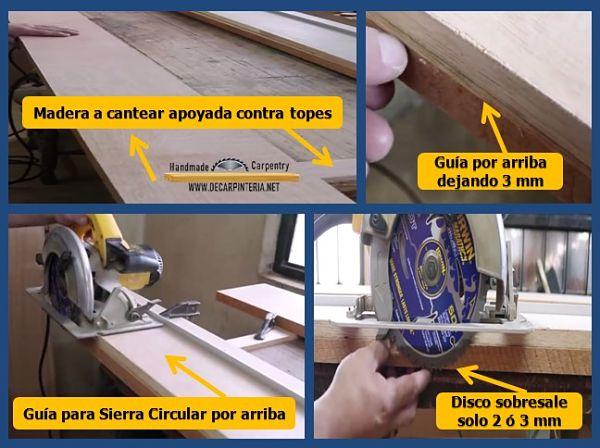 Cantear con sierra circular