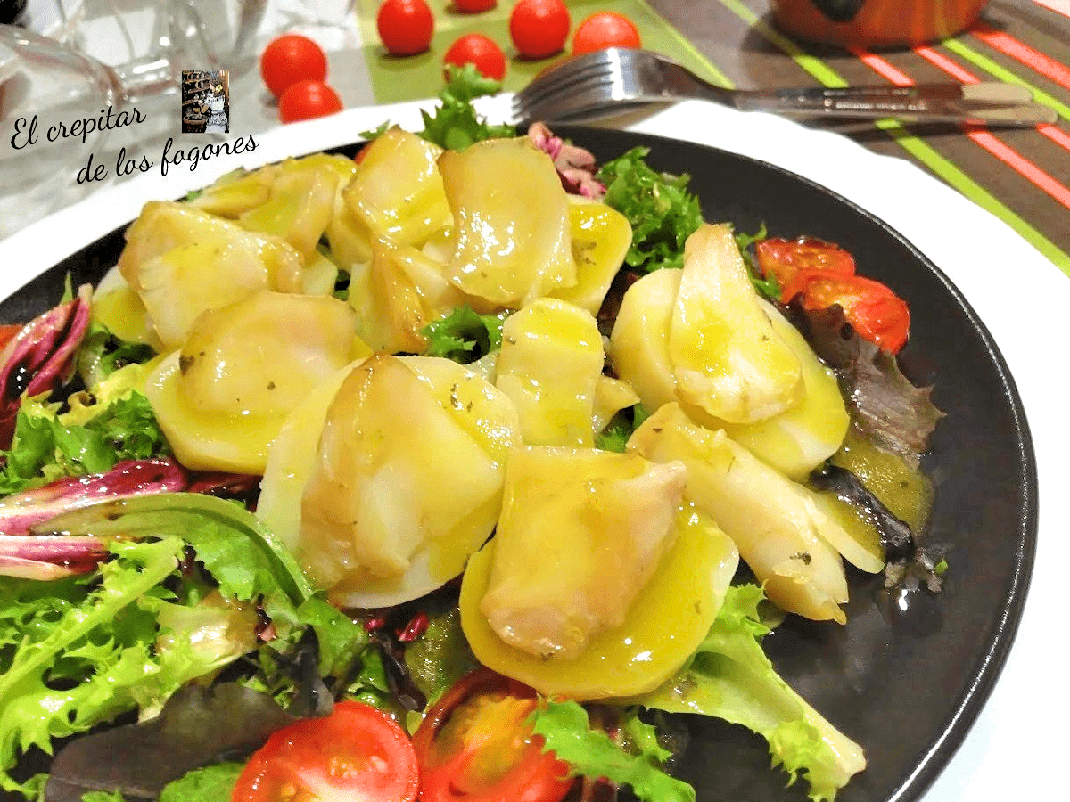 ensalada de bacalao al pil pil