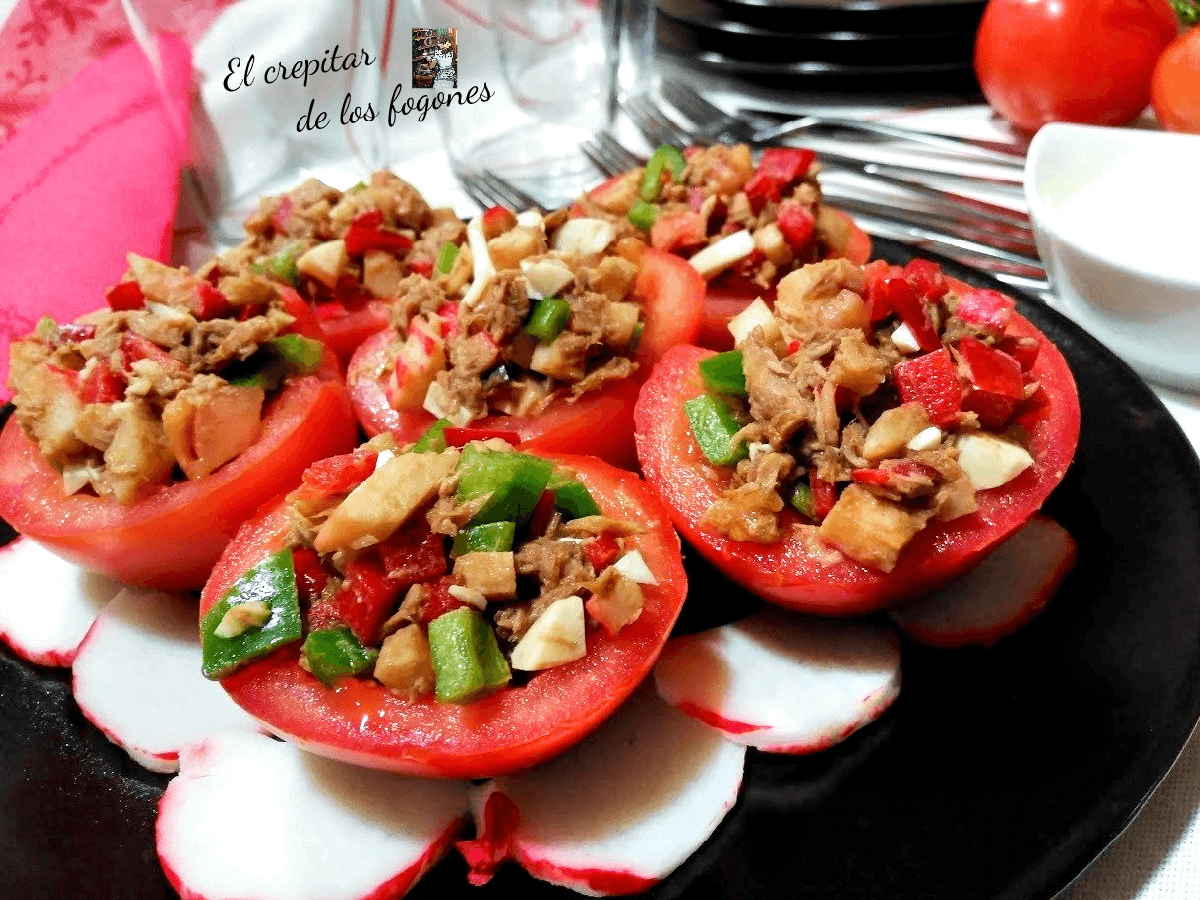 tomates rellenos con salpicón