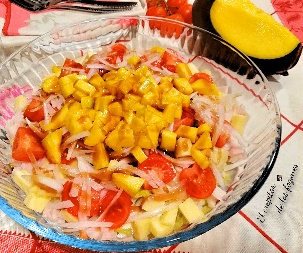 ensalada mixta de mango