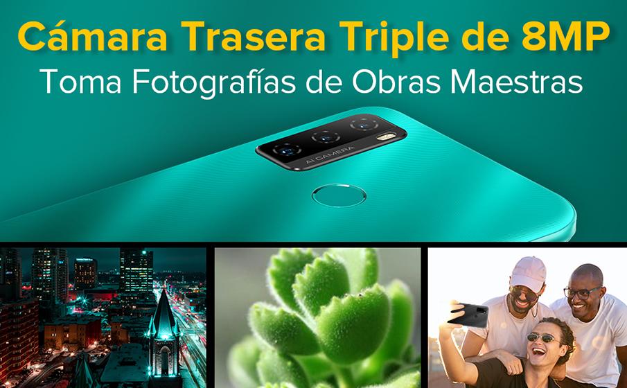 Cámara trasera triple de 8MP