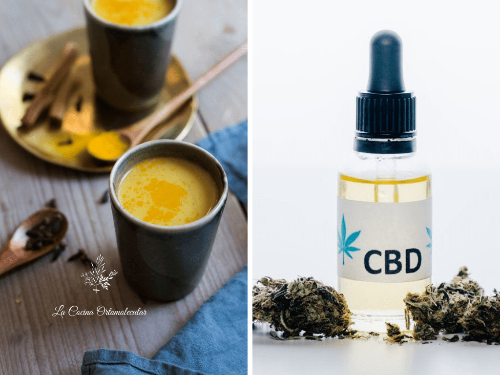Cúrcuma latte con CBD