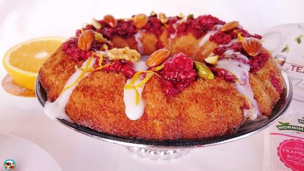 tarta de queso con frambuesas