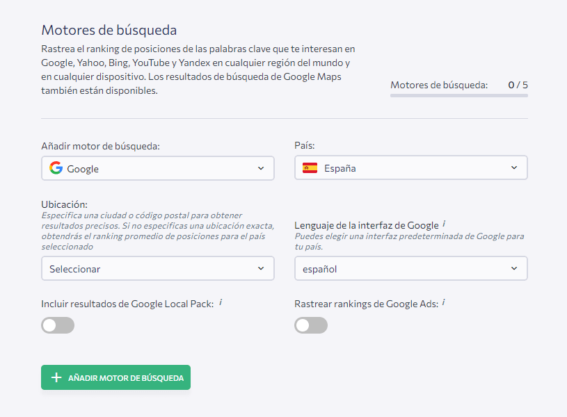 motor de busqueda se ranking