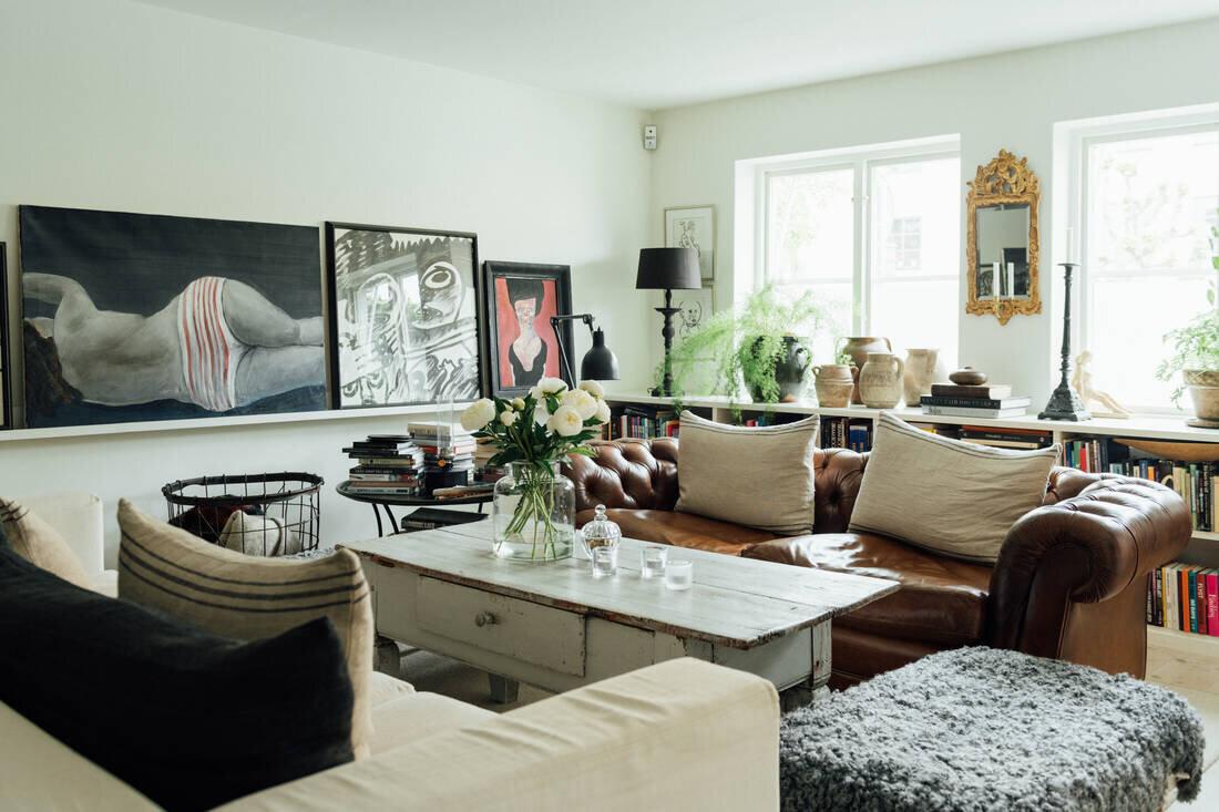 Decoración con un estilo nórdico vintage.