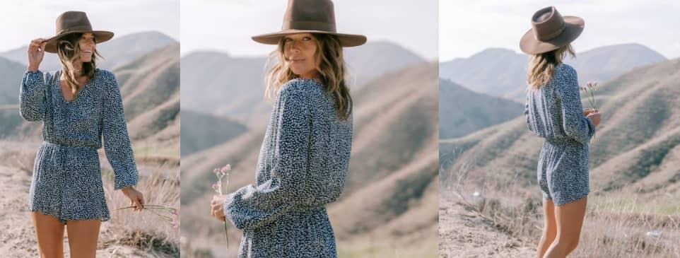 combinar vestido hippie con sombrero de fiesta