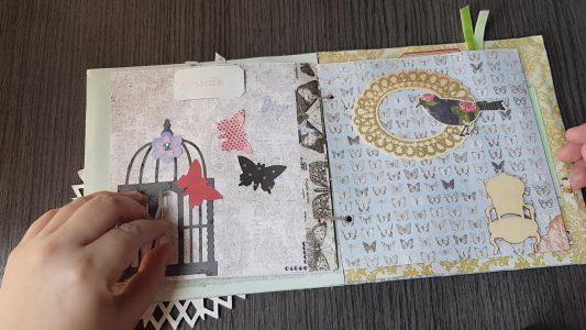 mini álbum scrapbook