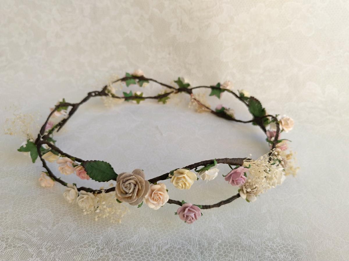 Corona trenzada floral NAURA