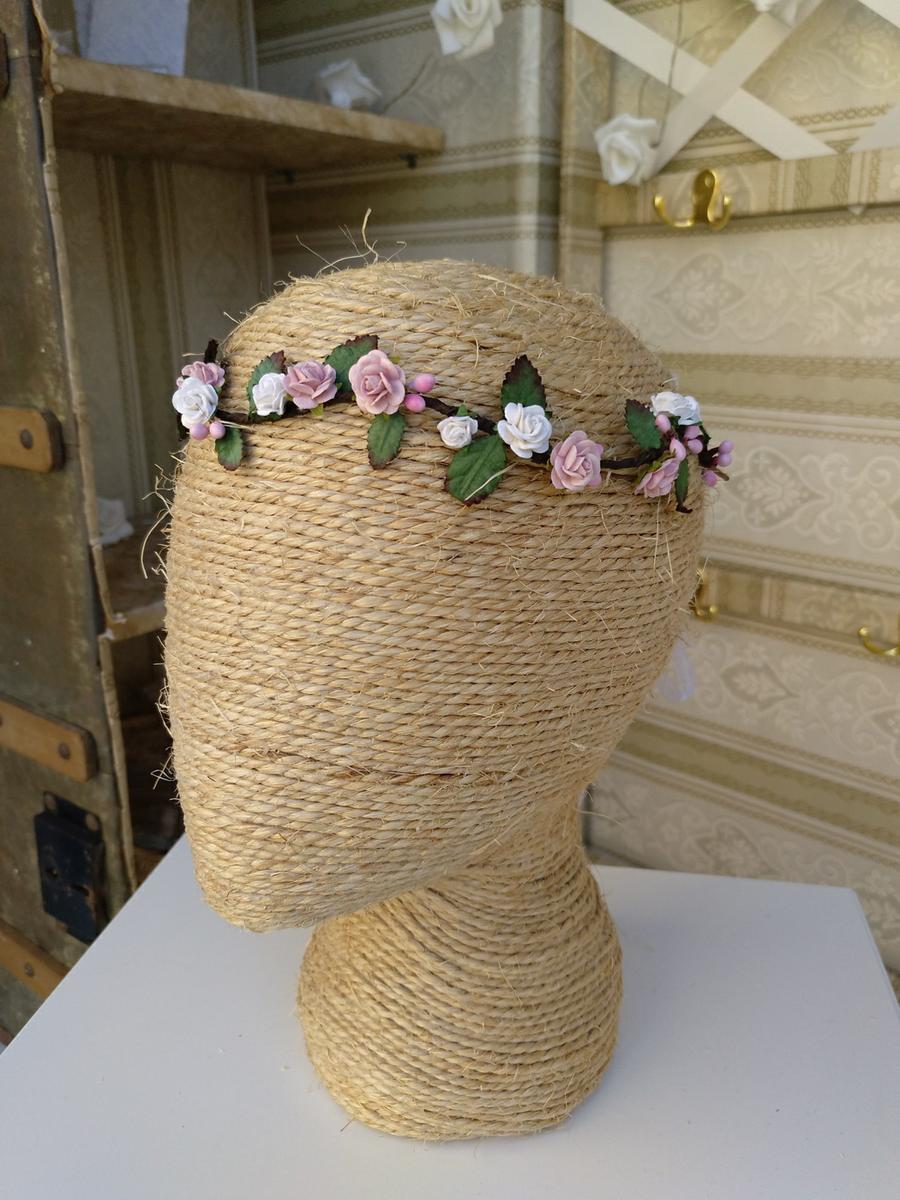 Corona floral rosa NATURA