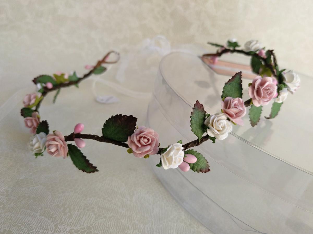 Corona floral rosa NATURA