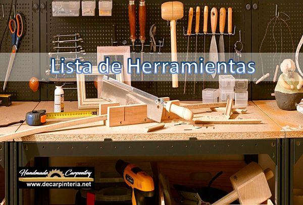Lista de Herramientas de taller