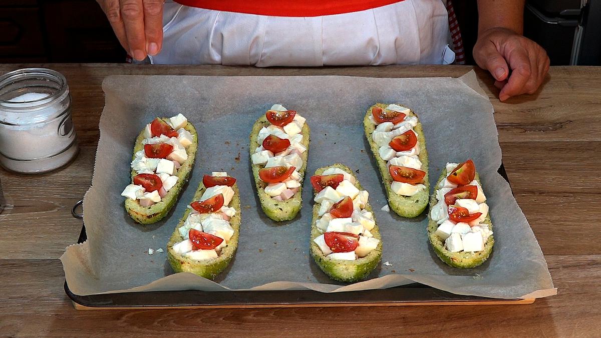 CALABACINES AL HORNO RELLENOS DE JAMÓN Y MOZZARELLA - Foto 8