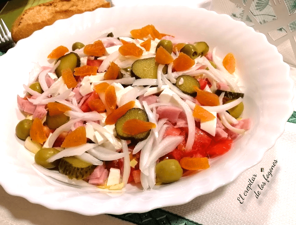 ensalada de jamón y queso