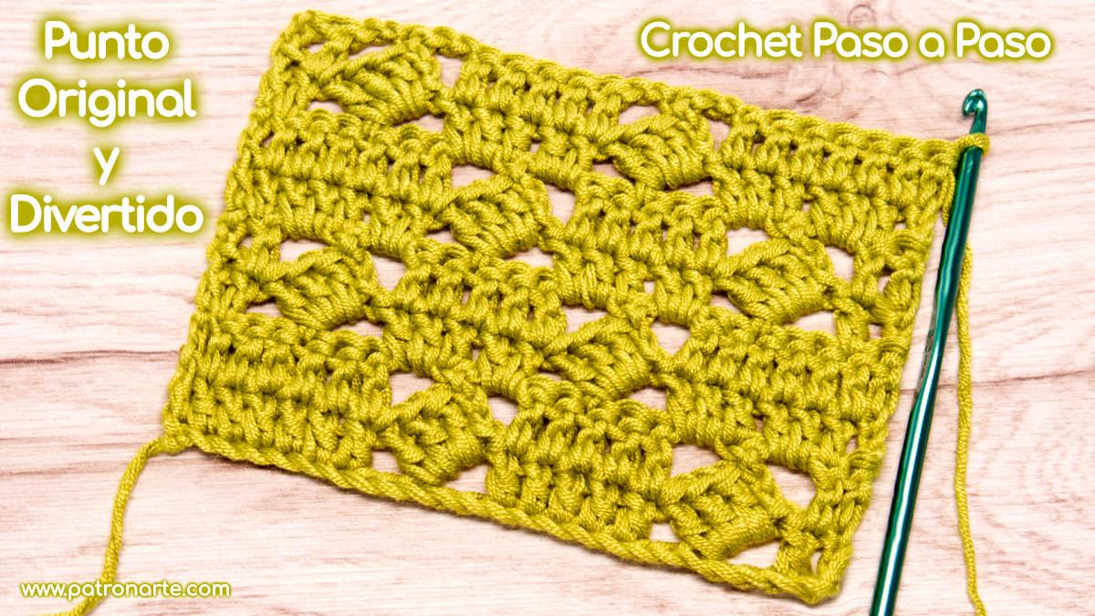 Cómo Tejer el Punto Cajas en Diagonal de Crochet - Ganchillo