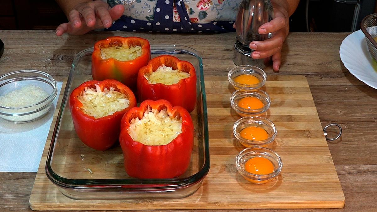 PIMIENTOS RELLENOS DE PATATAS (PAPAS) Y HUEVO - Foto 7