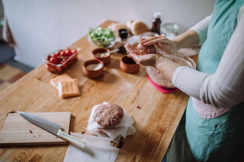 Hamburguesas con carne picada caseras