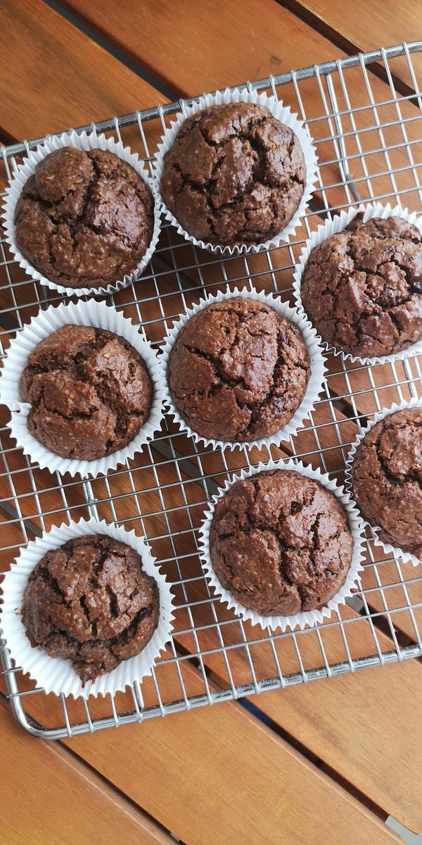 magdalenas de chocolate y calabacín