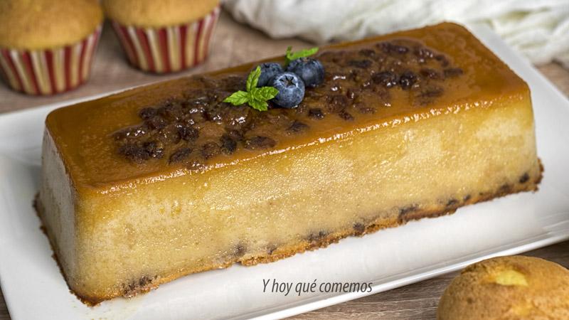 receta de pudin de bizcocho o magdalenas de aprovechamiento