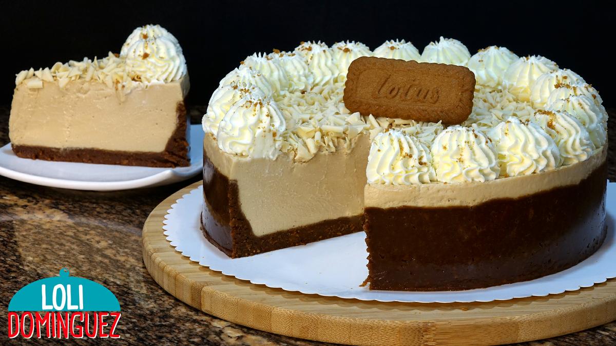 TARTA DE GALLETAS LOTUS SIN HORNO Y ¡RIQUÍSIMA! Una tarta fácil y rápida de hacer, que queda con una consistencia cremosa y con una base tierna, además de un sabor espectacular a galletas Lotus que están tan ricas, la mezcla de ingredientes hace que sea una tarta ligera y no muy dulce