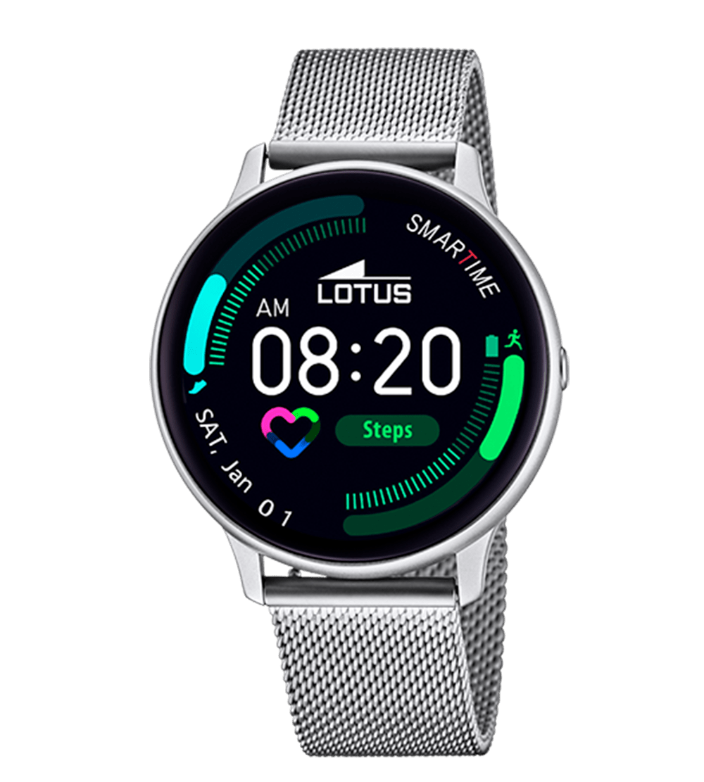 Reloj Lotus Smartwatch Malla Milanesa Correa Gris