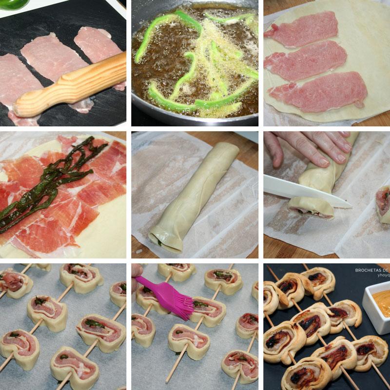 receta brocheta de serranito