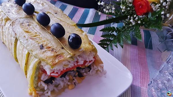 calabacines rellenos de pisto