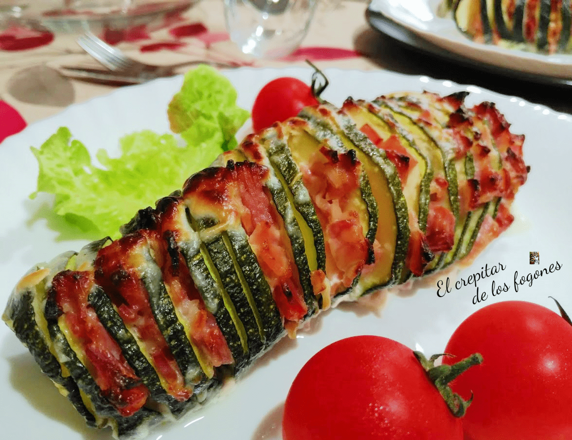 calabacines rellenos de pisto