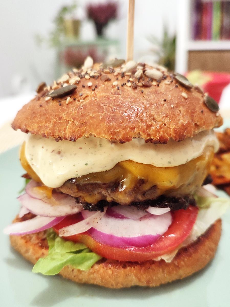 hamburguesa pan integral