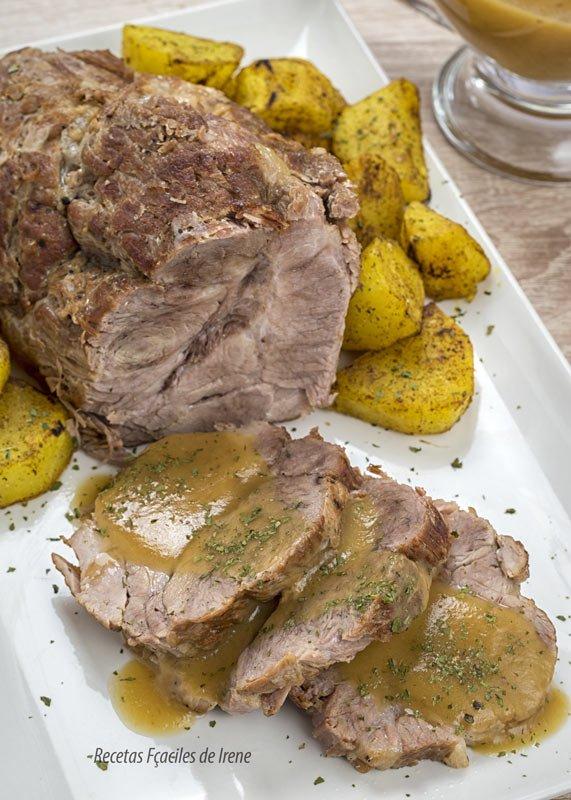 carne de lomo en olla rápida con salsa de naranja paso a paso