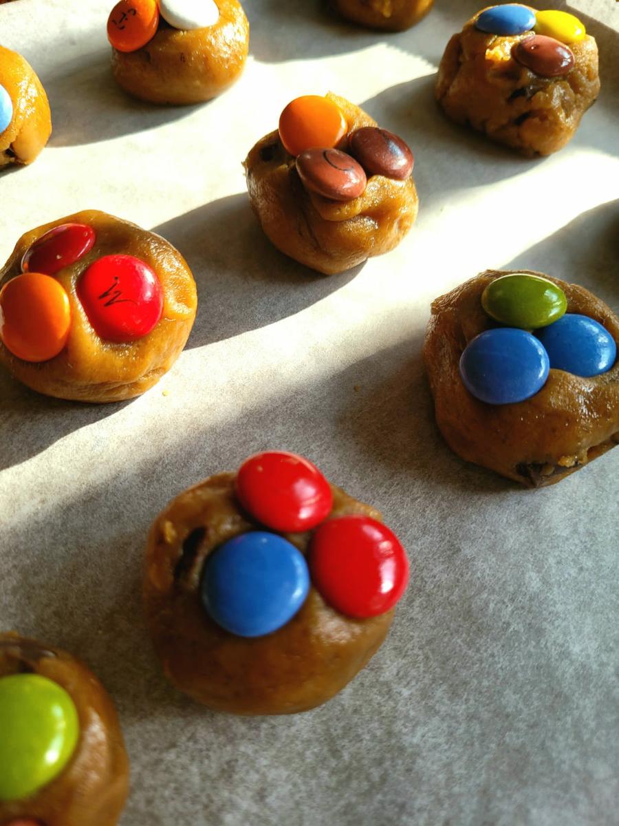 galletas chocolate chips y lacasitos 