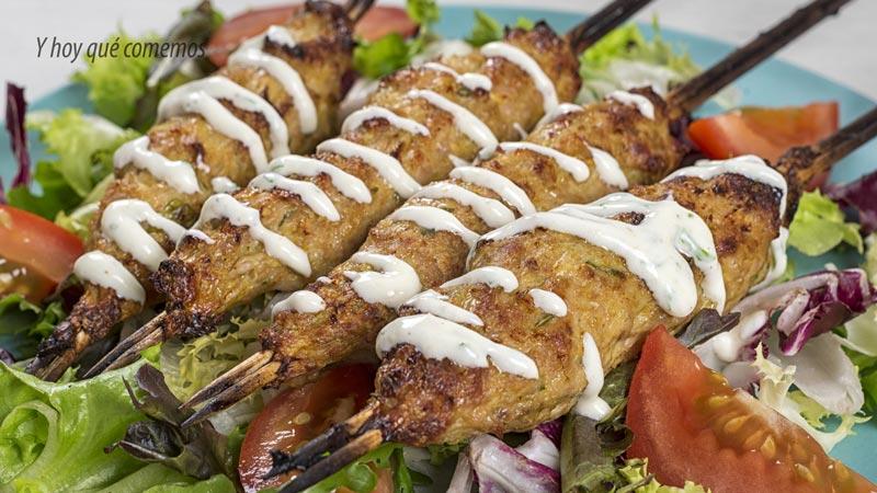 receta pinchos de pollo estilo kebab