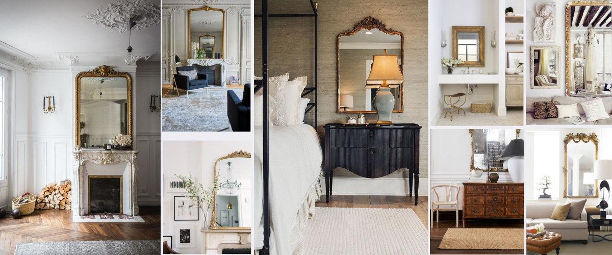 Espejos clásicos dorados