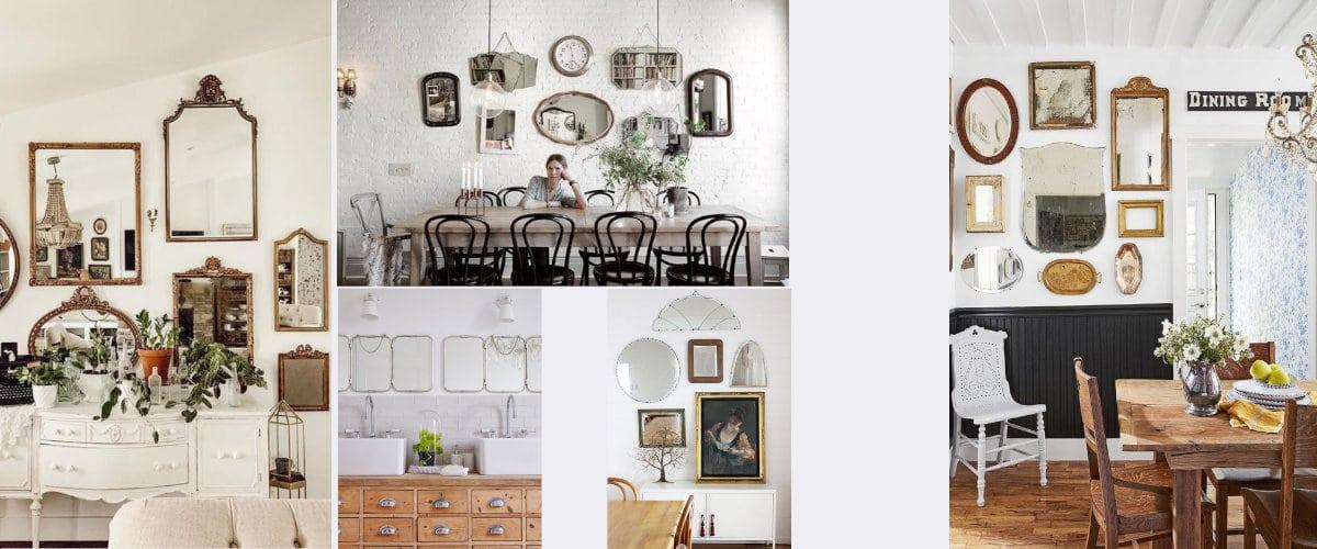 Conjuntos de espejos vintage