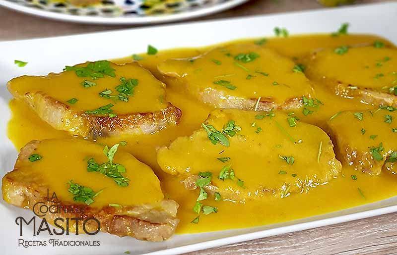 Lomo de cerdo en salsa