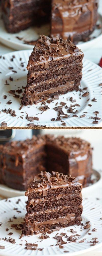 Tarta de nutella de frambuesa