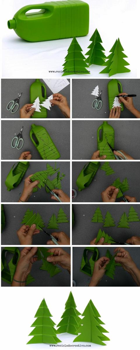 Árbol de Navidad_reciclado_garrafas de plástico