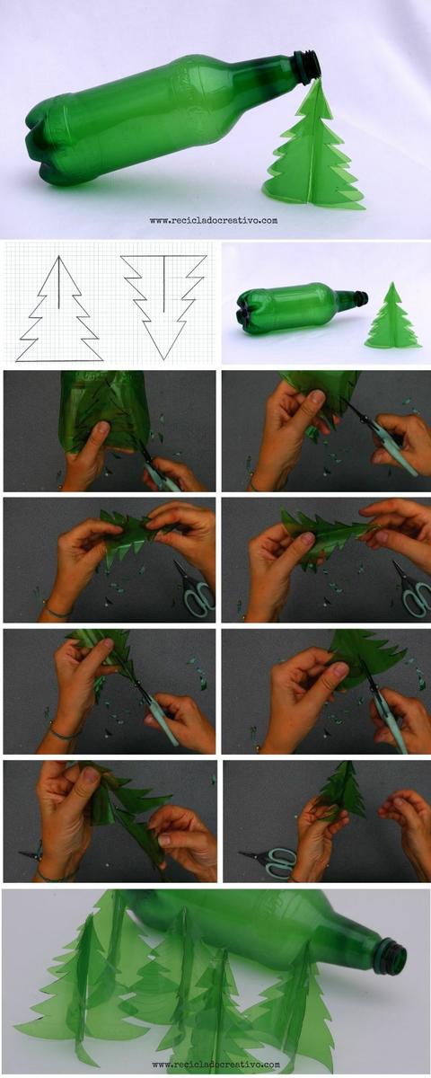 Árbol de Navidad_reciclado_botellas de plástico