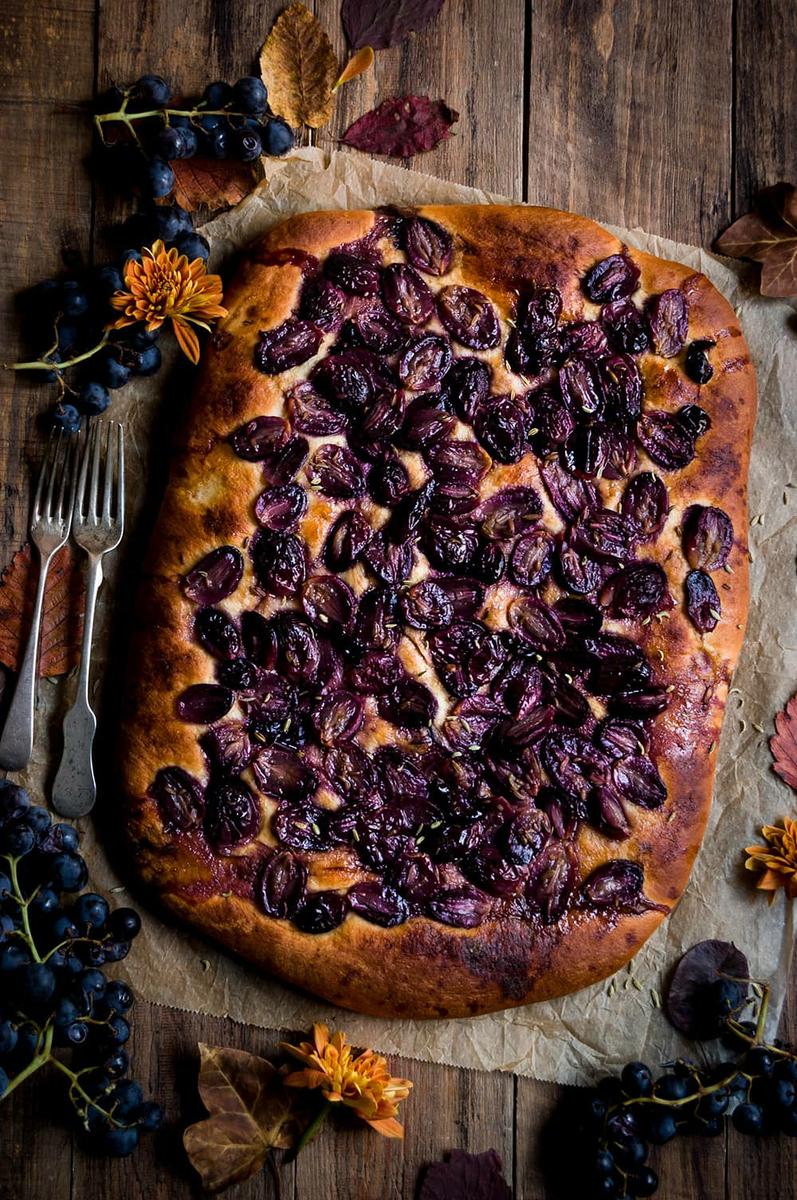 Schiacciata con uvas