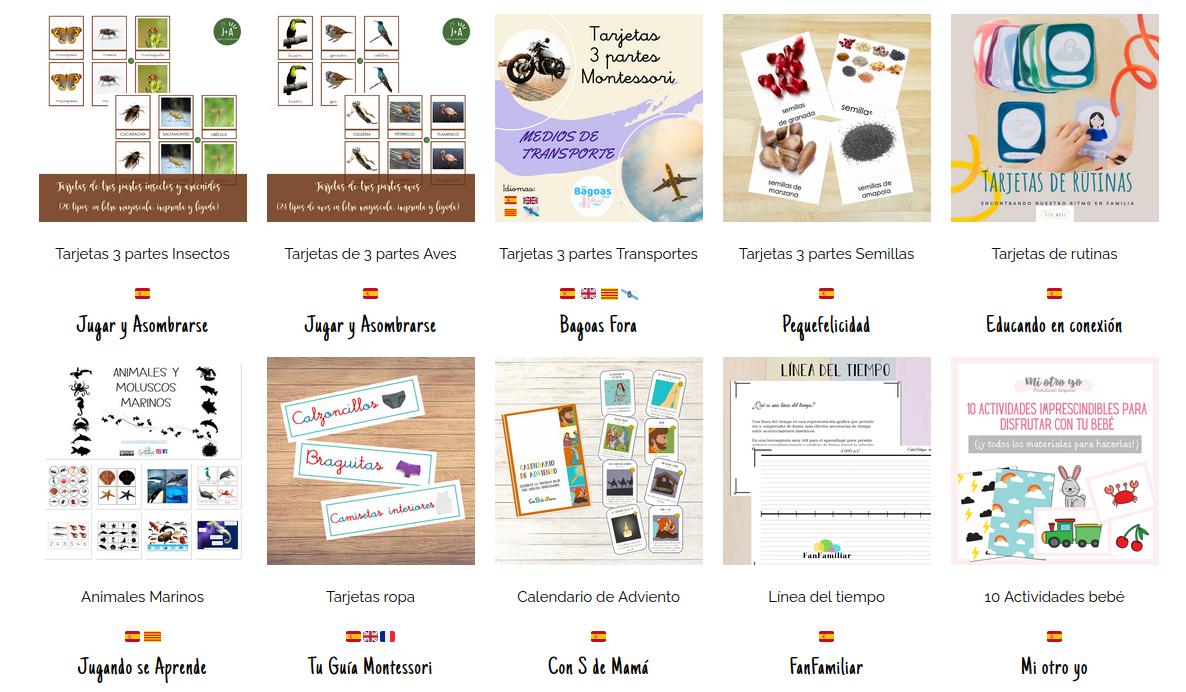 Fotos de los avatares de cada imprimible