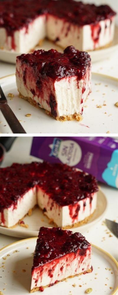 Mousse cheesecake sin lactosa