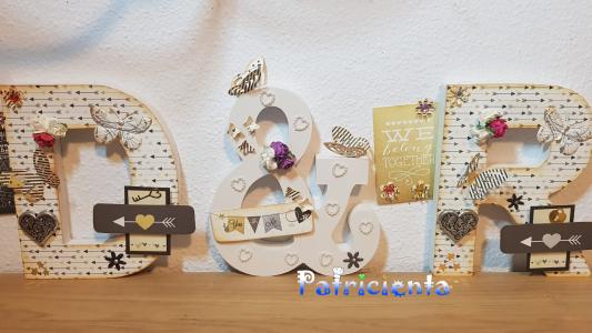 Letras decoradas para bodas