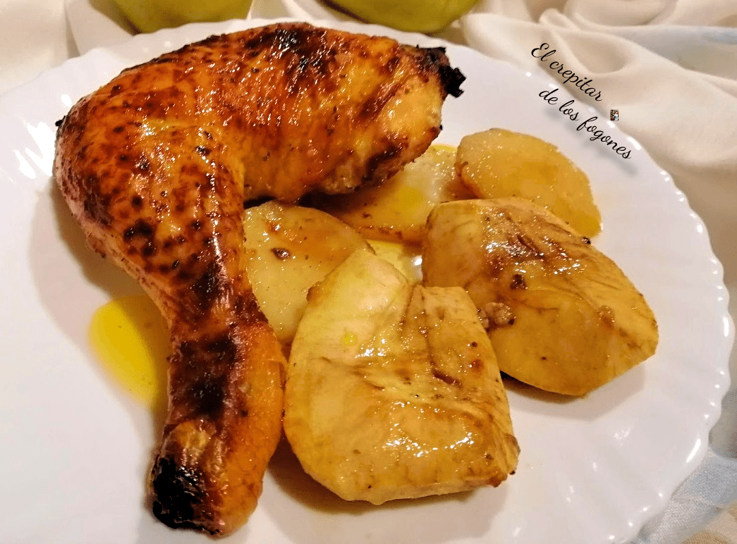 pastel invertido de manzana