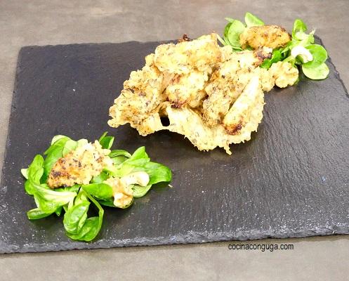 pollo en tempura crujiente