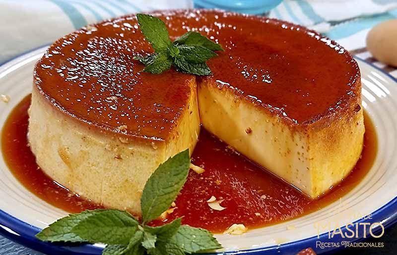 Flan de queso y huevo