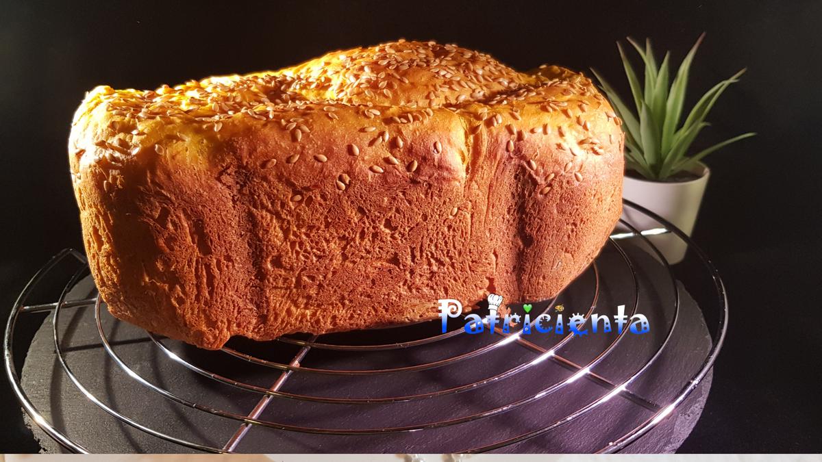 pan de molde de calabaza en panificadora