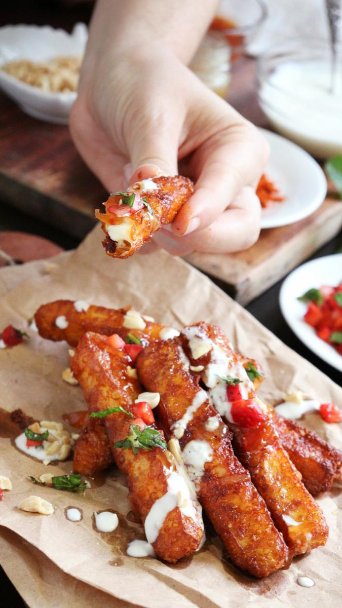 halloumi fries queso frito